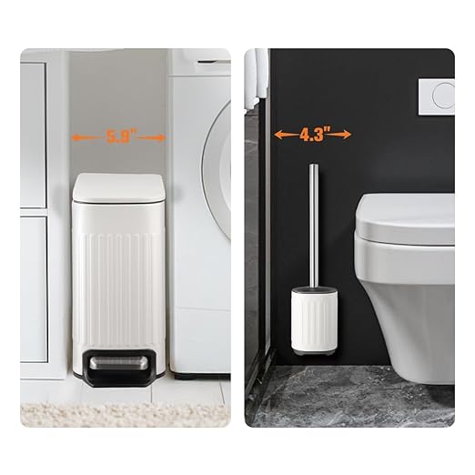 TrashAid 1.6 Gal Slim Bathroom Trash Can - Image 2