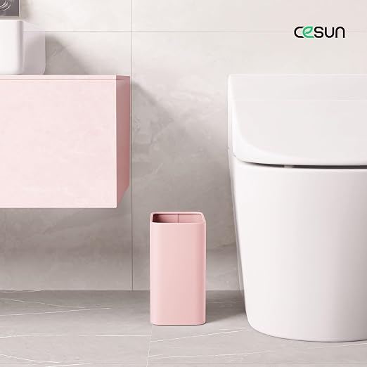 Cesun Small Bathroom Trash Can, 2.1 Gallons, Under Sink Wastebasket, Stainless - Image 2