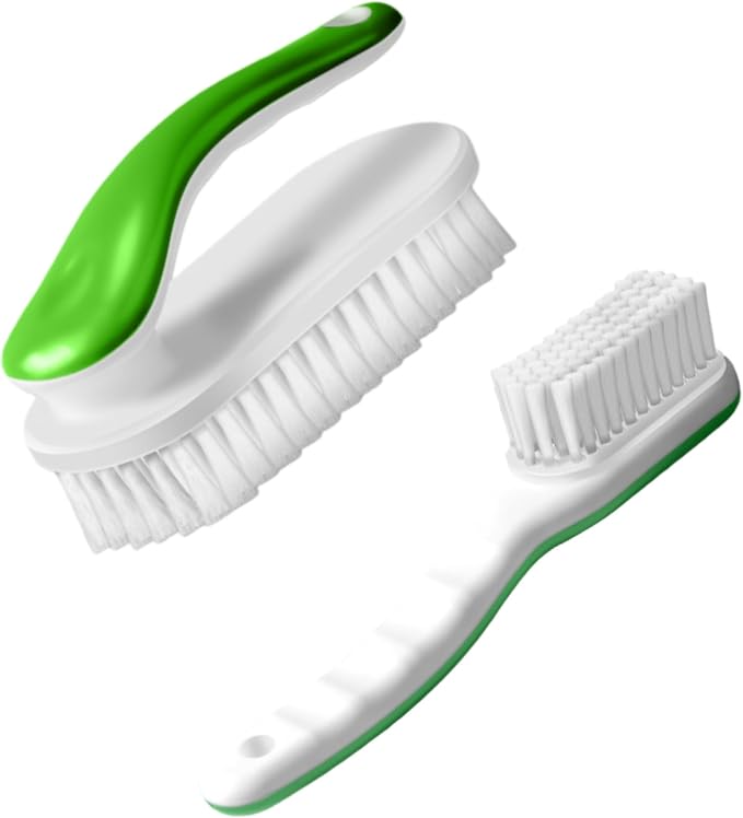 2pc Multi-Purpose Household Cleaning Brush Set, Ergonomic Comfort Grip by Unknown