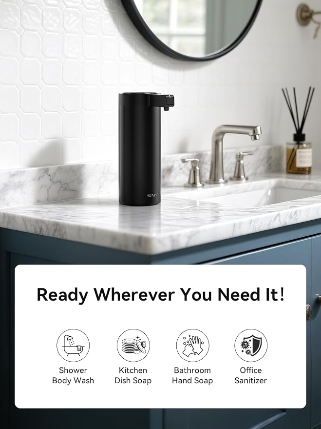 Touchless Automatic Soap Dispenser – Clog-Free Pump, 0.2s Fast Sensor, USB-C - Image 8