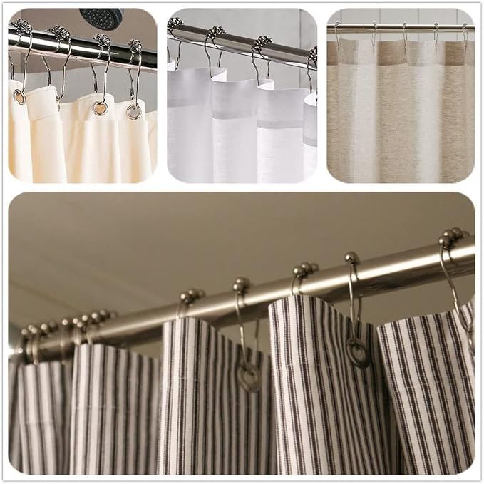 Uigos Shower Curtain Hooks Rings, Rust-Resistant - Image 4