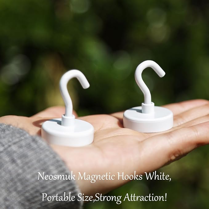 Neosmuk Magnetic Hooks, 85lb Heavy Duty, 10 Pack - Image 2