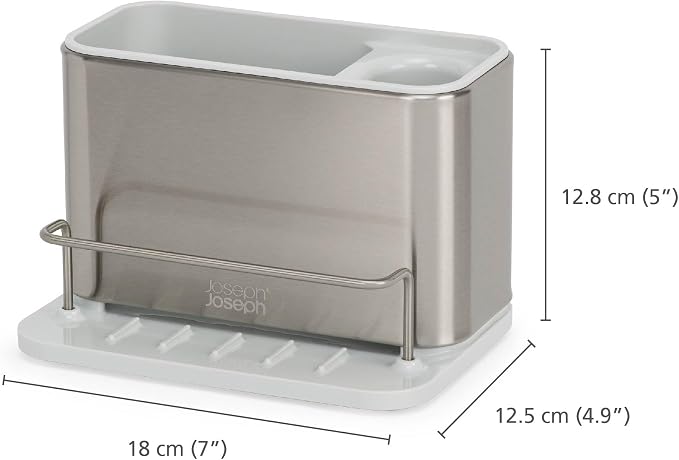 Joseph Joseph Surface Stainless Steel Caddy Sink Area Organizer and Sponge - Image 6