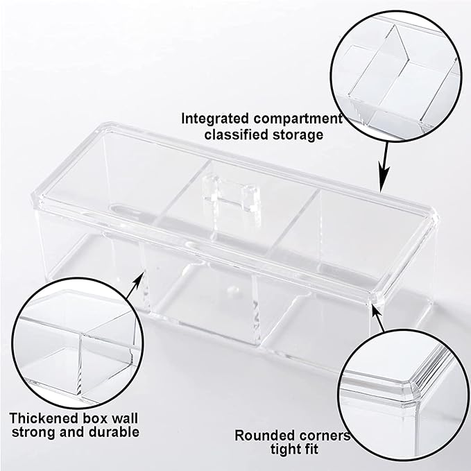 Qtip Holder Dispenser, 2Layer Cotton Ball Holder - Image 8