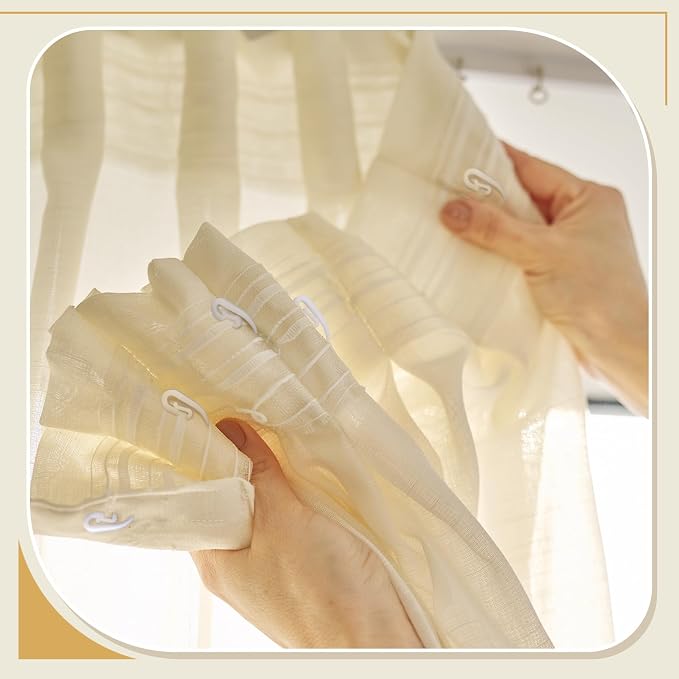 Wonderjune 400 Pcs White Plastic Curtain Hooks - Image 3