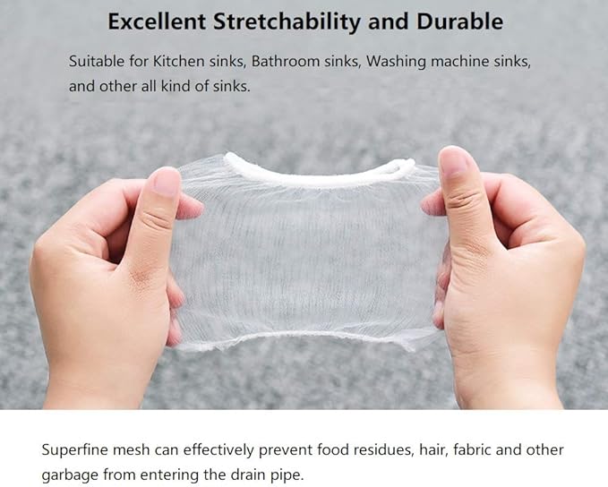 Kitchen Sink Strainer Mesh Bag- 200 PCS Disposable Sink Net Strainer Filter Bags - Image 3