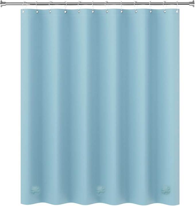 AmazerBath Teal Shower Curtain Plastic 72x72 Inches, Turquoise Shower Curtain - Image 9