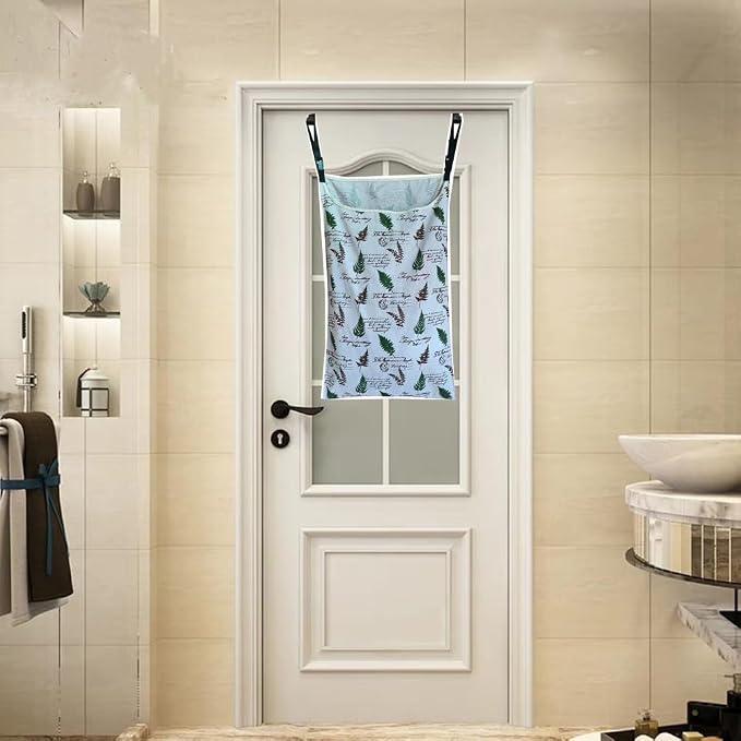Hanging Laundry Hamper Bag, Stylish Durable Space Saving Laundry Bag - Image 6