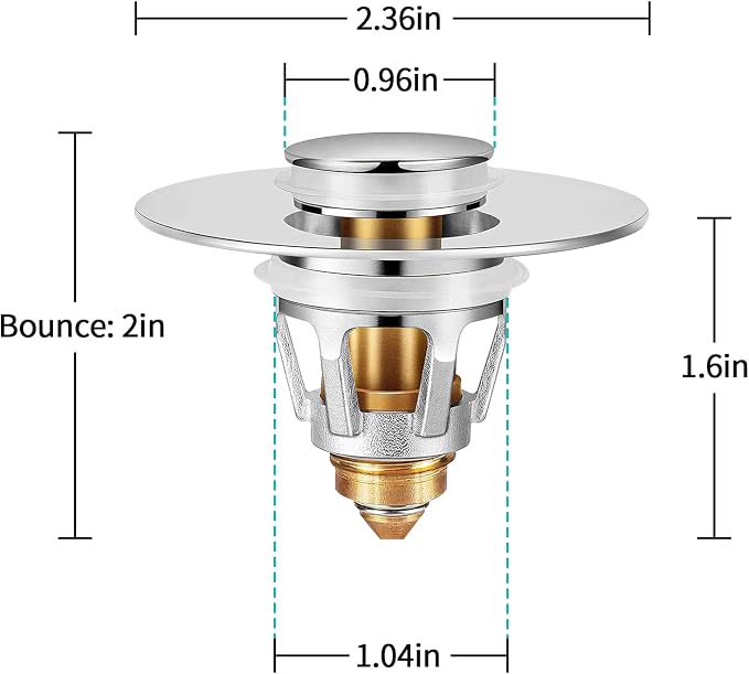 Sink Stopper, Bathroom Sink Drain Strainer - Image 6