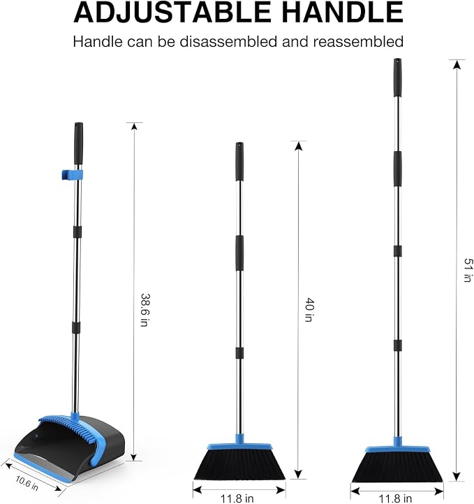 NACENA Broom and Dustpan Set - Image 2