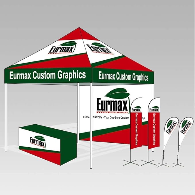 Eurmax USA Standard 5'x5' Patio Pop Up Canopy Tent Commercial Instant Canopies with Heavy Duty Roller Bag,Bonus 4 Sand Weights Bags (Burgundy)