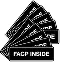 Signs ByLITA Standard FACP Inside Sign | Fire Safety Signage (Black) - Small 10 Pack