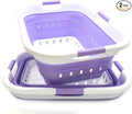SAMMART 41L Set of 2 Collapsible 3 Handled Plastic Laundry Basket-Foldable Pop by SAMMART