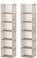 YOUDENOVA Hanging Closet Organizer and Storage, 2 Packs, 2 Side Pockets by YOUDENOVA