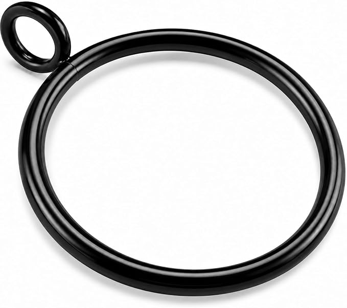 60 Pack Black Curtain Rings by Aageme