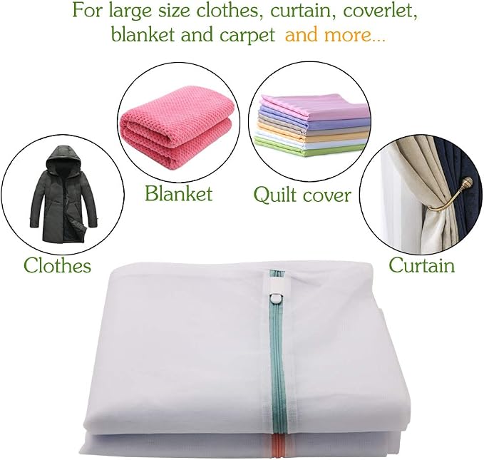 Tenn Well Extra Large Mesh Laundry Bags, 4 Pack 43 x 35 inch Jumbo Delicates Bag - Image 6