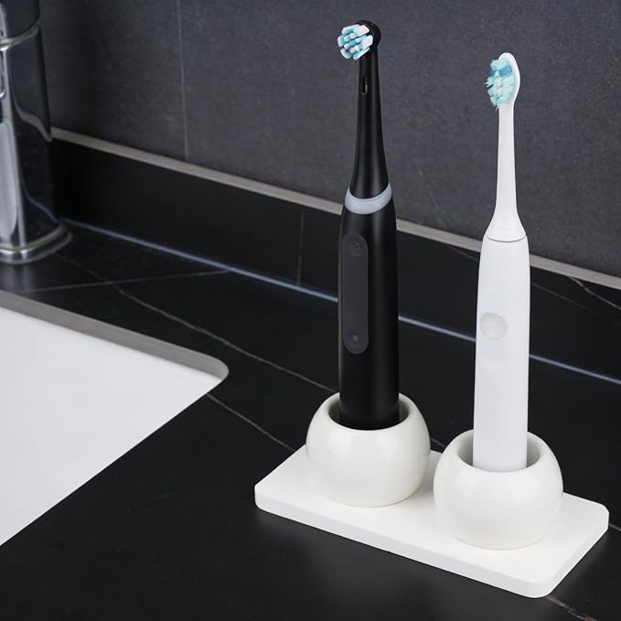 LUEXBOX 2 Pack Ceramic Toothbrush Holder - Image 4