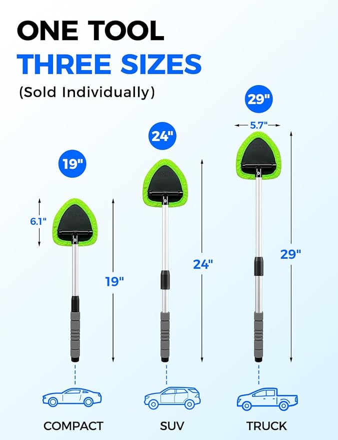 XINDELL Interior Windshield Cleaner Tool – Car Interior Window Cleaning Kit - Image 8