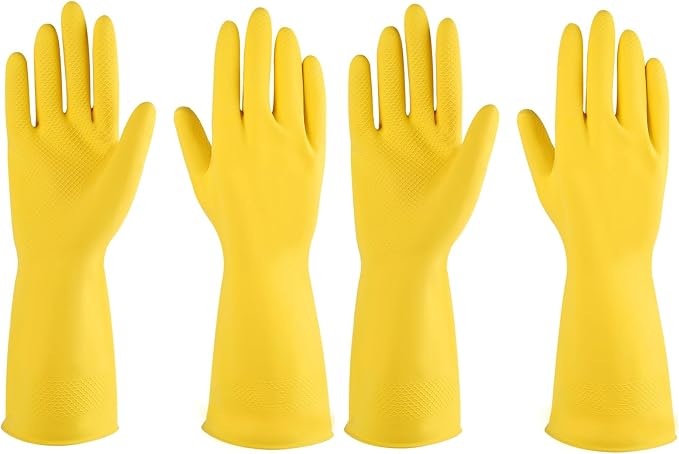 Rubber gloves dishwashing 2 or 4 Pairs by IUCGE