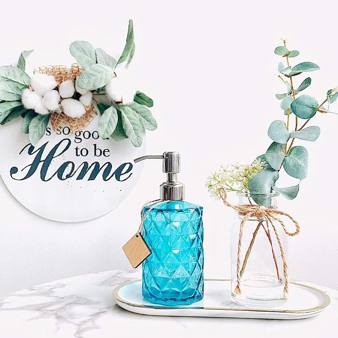JASAI 12 Oz Diamond Design Soap Dispenser - Image 3