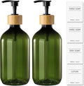 KASUNTING Green Soap Dispenser, Plastic Bathroom Soap and Lotion Dispenser Set by ALPIRIRAL