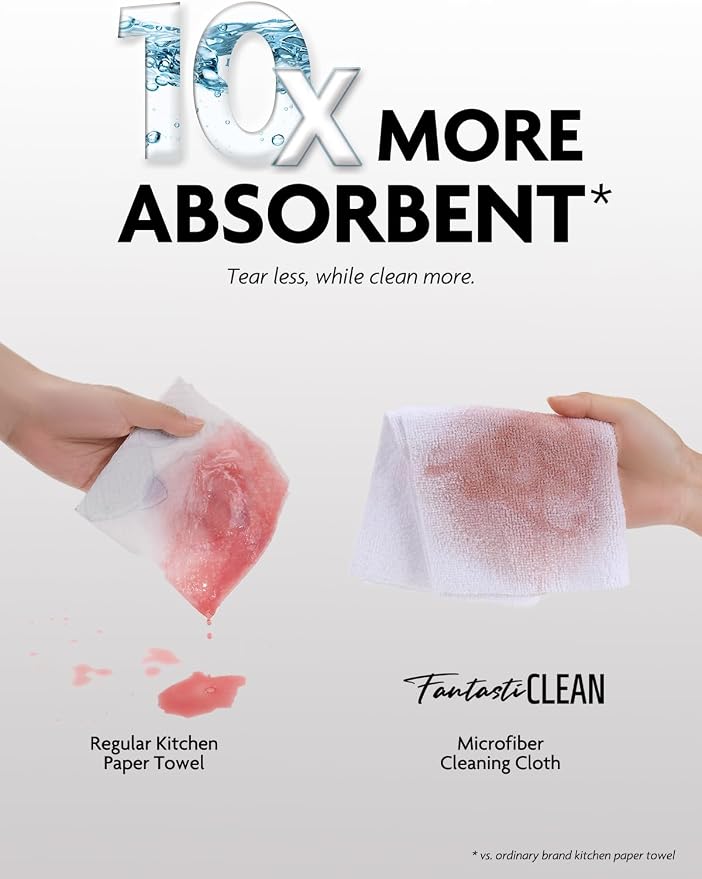 Fantasticlean Microfiber Cleaning Cloth Roll- 90 Sheets, Tear-away Microfiber - Image 6