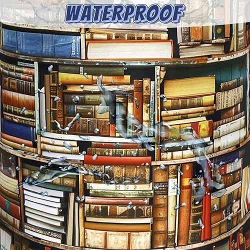 Retro Bookshelf Laundry Basket Oxford Cloth Hamper 18.9"x16.5" - Image 4