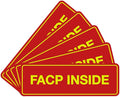 Signs ByLITA Standard FACP Inside Sign | Fire Safety Signage (Red/Yellow) - Large 5 Pack