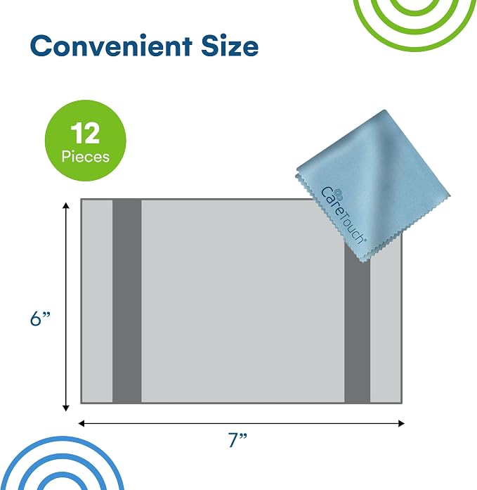 Care Touch Microfiber Glasses Cleaning Cloth 12 Pack - Image 3