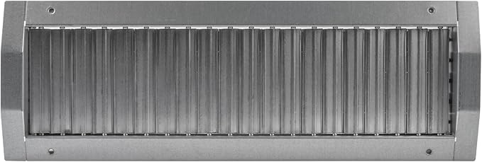 17" x 5" Grille for Round Spiral Duct - Galvanized Steel Register Vent Cover for HVAC Ducting System - 2 Way Adjustable Louver Blades - Air Duct Ventilation Grill Conditioner/Air Exhaust