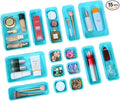 Kutesna 15PCS Interlocking Drawer Organizer, Plastic Desk Organizer Set | by Kutesna