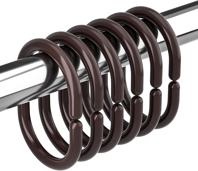 Amazer Plastic Shower Curtain Rings, Shower Curtain Hooks Rings, Plastic Shower by Amazer