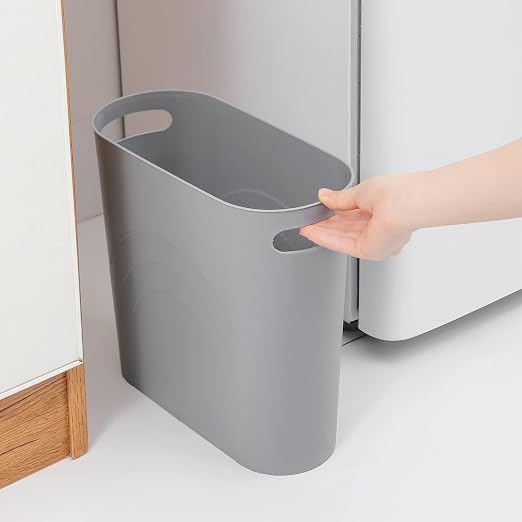 rejomiik Small Bathroom Trash Can, 3.5 Gallon Slim Garbage Can, Office and - Image 2
