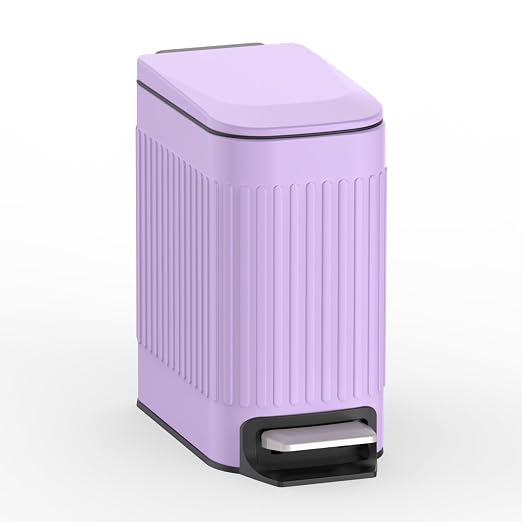 TrashAid 1.6Gal Slim Bathroom Trash Can by TrashAid