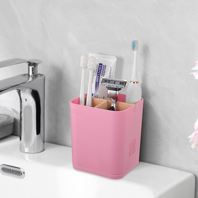 Electric Toothbrush Holder Tooth Brush and Toothpaste Organizer, Drainage Holes - Image 2