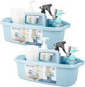 Large Cleaning Supplies Caddy Portable Shower Caddy Basket Blue 2 Pack by JiatuA