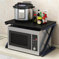 Kitchen Microwave Counter Stand,Expandable 2 Tier Microwave Oven Rack,Kitchen Microwave Counter Top Rack,Metal Toaster Oven Shelf,Space Saving Kitchen Storage Rack,54 * 35 * 34.5cm