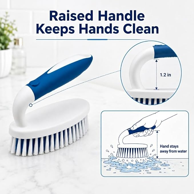Scrub Brush, 2 Pack Household Cleaning Brushes - Image 3