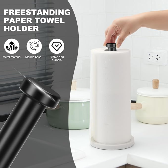 Standing Paper Towel Holder, Kitchen Paper Towel Roll Holder- - Image 5