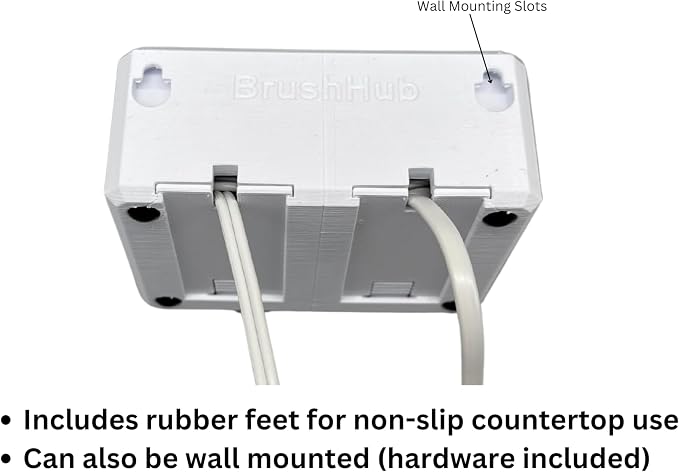 2 Slot Family Electric Toothbrush Charger Holder and Bathroom Organizer - Image 5