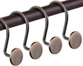 CHICTIE Bronze Shower Curtain Hooks, Oil Rubbed Rustproof Shower Curtain Rings by CHICTIE