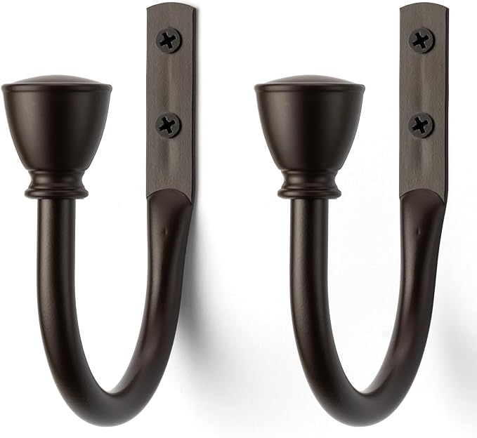 Farmhouse Curtain Holdbacks 2 Pack, Metal Curtain Side Holders - Image 9