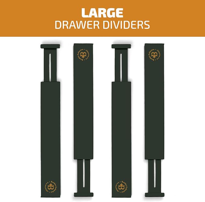 4-Pack Drawer Dividers 2.6-Inch High Dresser Organizer 16 to 22 Inch, Spring - Image 7