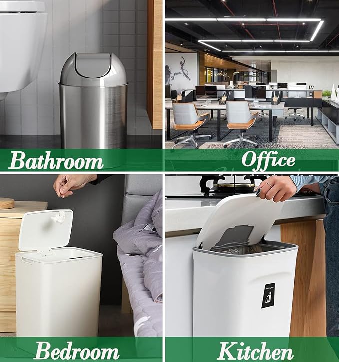 Hommaly 2.6 Gallon 200 pcs Small Black Trash Bags, Strong 2.5 Gallon Garbage - Image 6