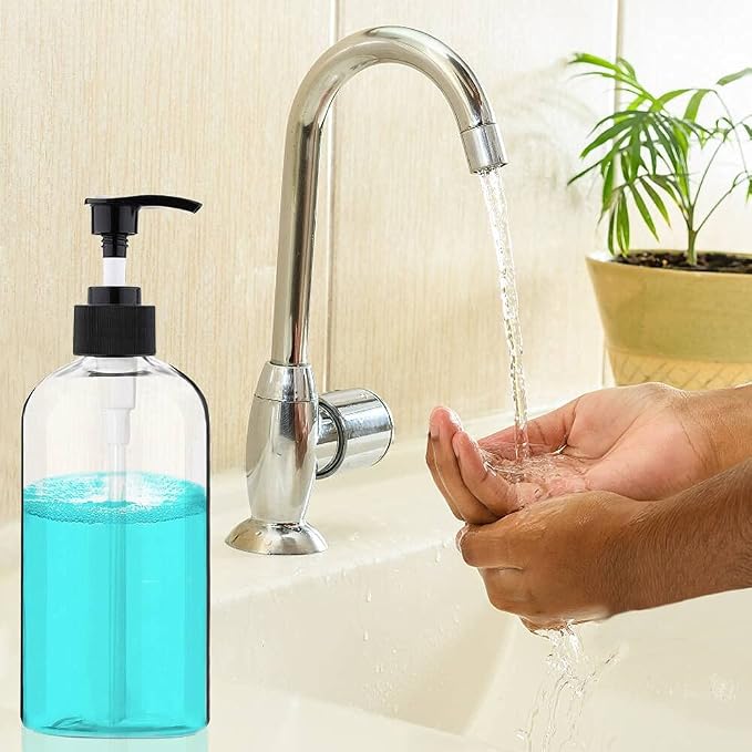 Clear Soap Dispenser with Rust Proof Pump, Waterproof Labels, Plastic Hand Soap - Image 3