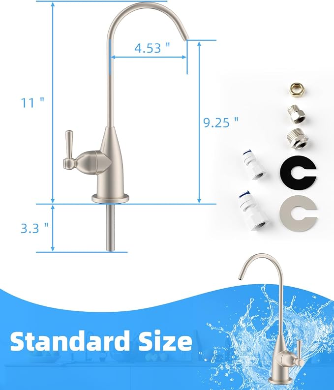 Hibbent Drinking Water Faucet for Bar and Kitchen Sink, Stainless Steel Reverse - Image 6