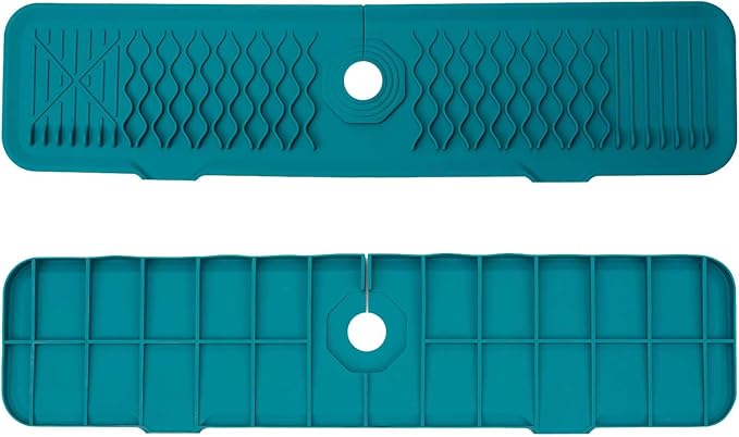 24 Inch Faucet Mat for Kitchen Sink Silicone Sink Splash Guard 5° Slope Faucet by Unknown