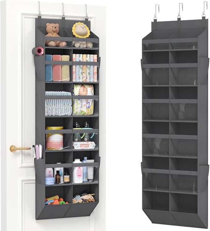 Lifewit 1 Pack Over the Door Organizer, 12 Section Clear Window Hanging Storage by Lifewit