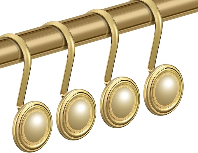 CHICTIE Gold Shower Curtain Hooks Rings, Decorative Shower Hook - Image 2