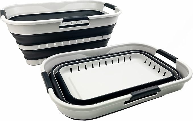 SAMMART 21L Super Mini Collapsible 3 Handled Plastic Basket - Image 5